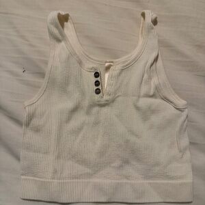 White cropped tank